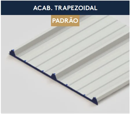 Acabamento Frontal para Isotelha Trapezoidal 20 mm — Galvalume, Peça de 1 m — foto 2