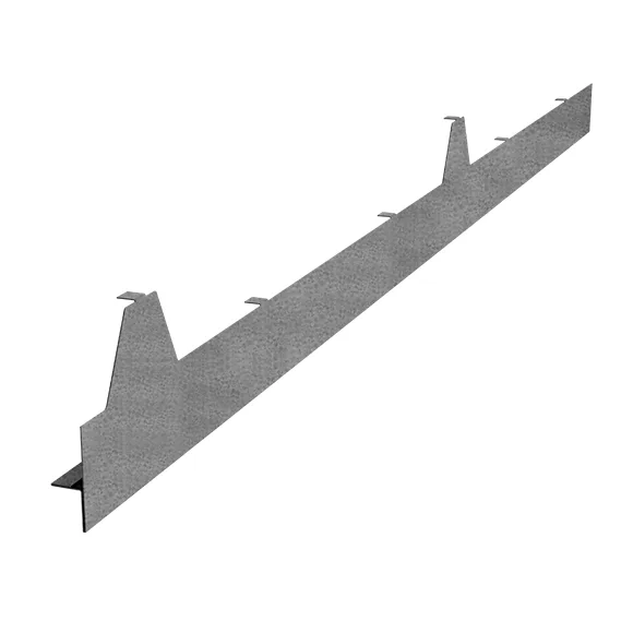 Acabamento Frontal para Isotelha Trapezoidal 20 mm — Galvalume, Peça de 1 m