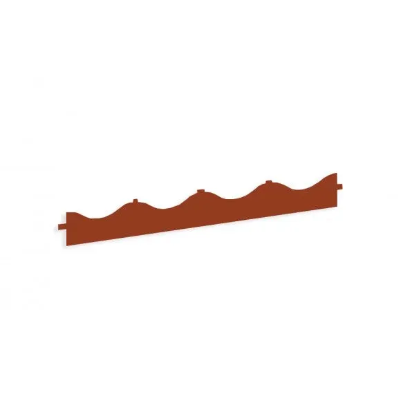 Acabamento Frontal Ondulado para Isotelha Colonial Terracota — Peça de 1 m