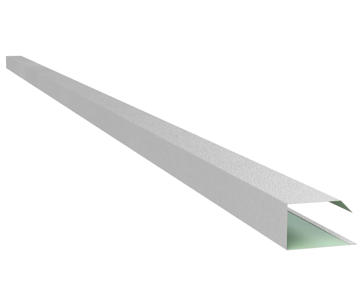 Acabamento Lateral para Isotelha Trapezoidal 20 mm — Branco Neve, Aço 0,38 mm, Peça de 3 m