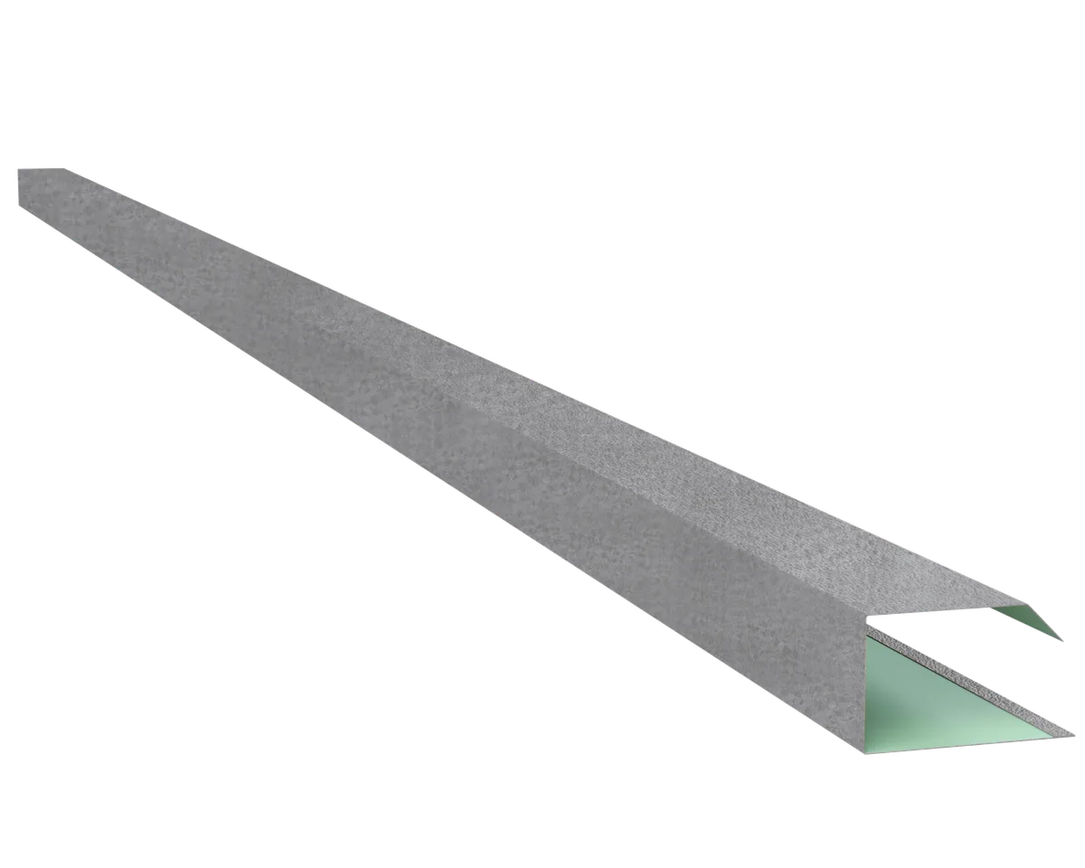 Acabamento Lateral para Isotelha Trapezoidal 20 mm — Galvalume, Aço 0,38 mm, Peça de 3 m