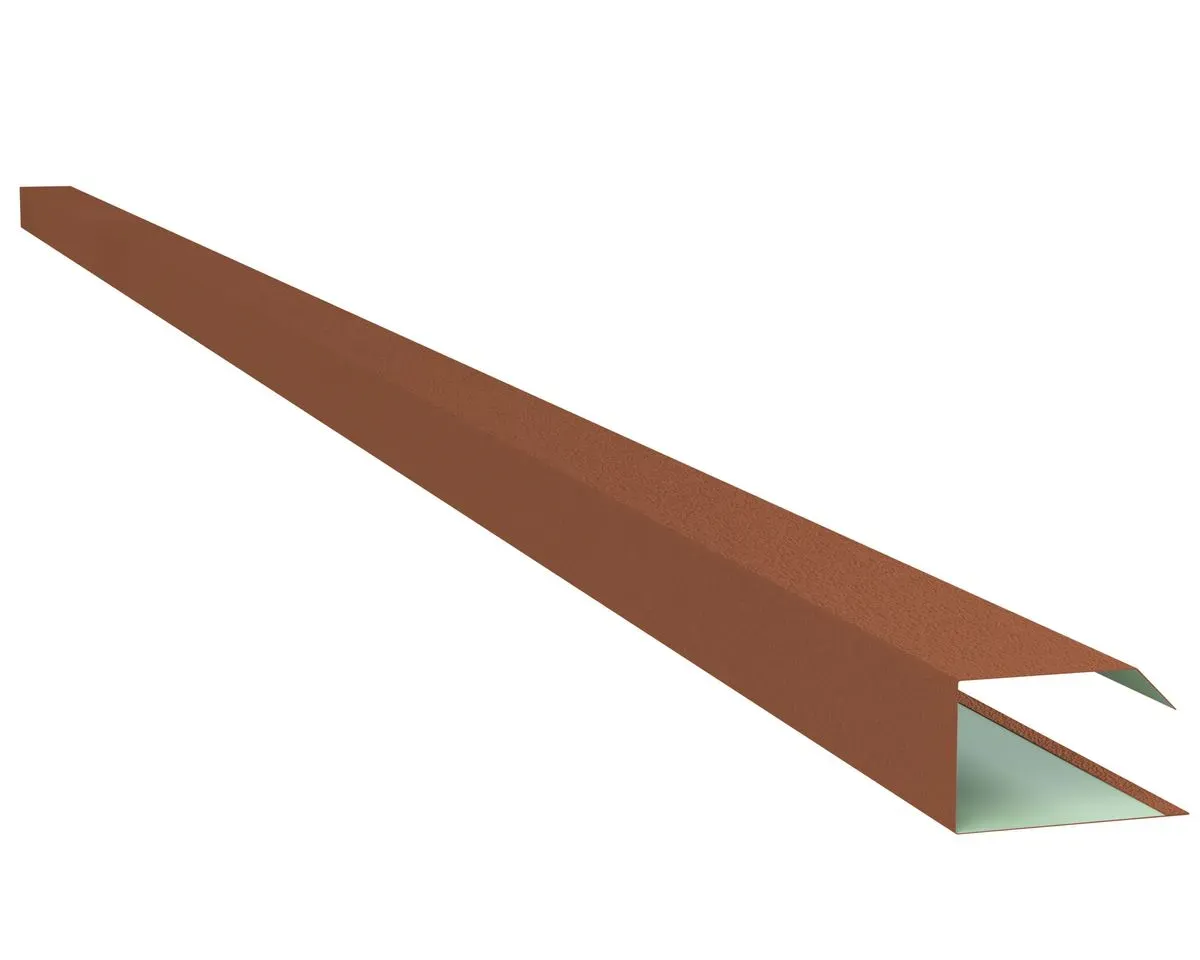 Acabamento Lateral para Isotelha Trapezoidal 50 mm — Terracota, Peça de 3 m