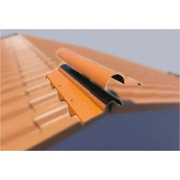 Conjunto Cumeeira Dentada para Isotelha Colonial Cinza Ardósia — Peça de 1 m — foto 2