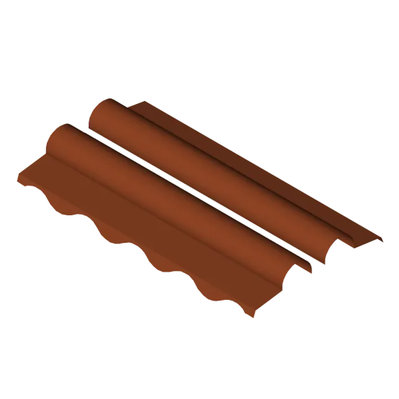 Conjunto Cumeeira Dentada para Isotelha Colonial Terracota — Peça de 1 m