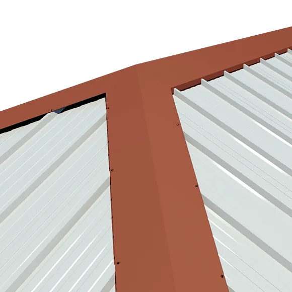Cumeeira Lisa de Espigão para Isotelha Trapezoidal — Terracota, Peça de 3 m