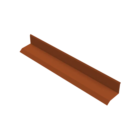 Rufo de Acabamento Lateral Inferior para Isotelha Colonial Terracota — Peça de 3 m
