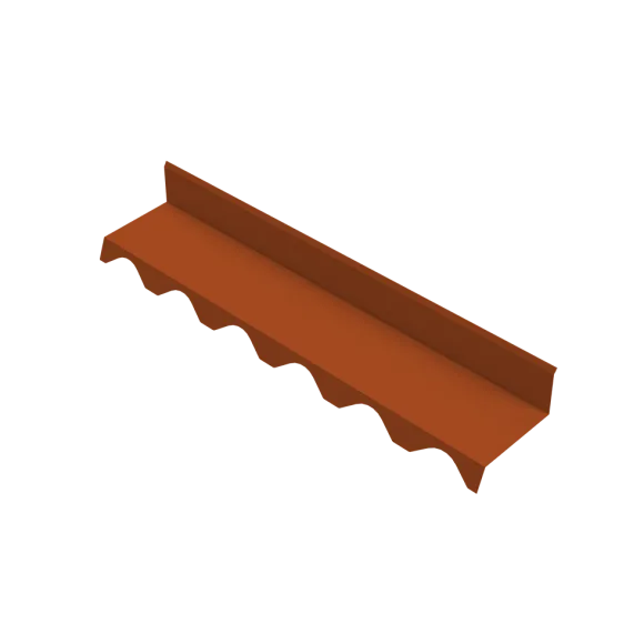 Rufo Superior Dentado para Isotelha Colonial Terracota — Peça de 1 m