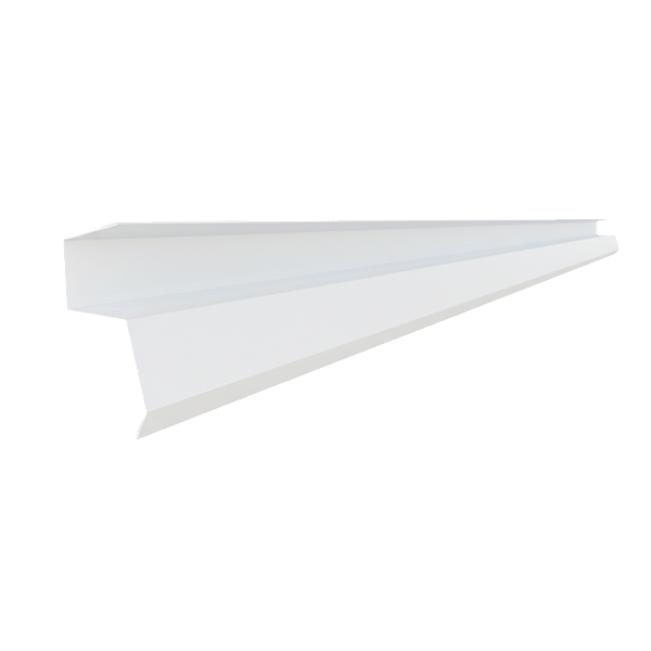 Brise Metálico Venice Maxi 56 × 87 mm com aba — Branco Neve