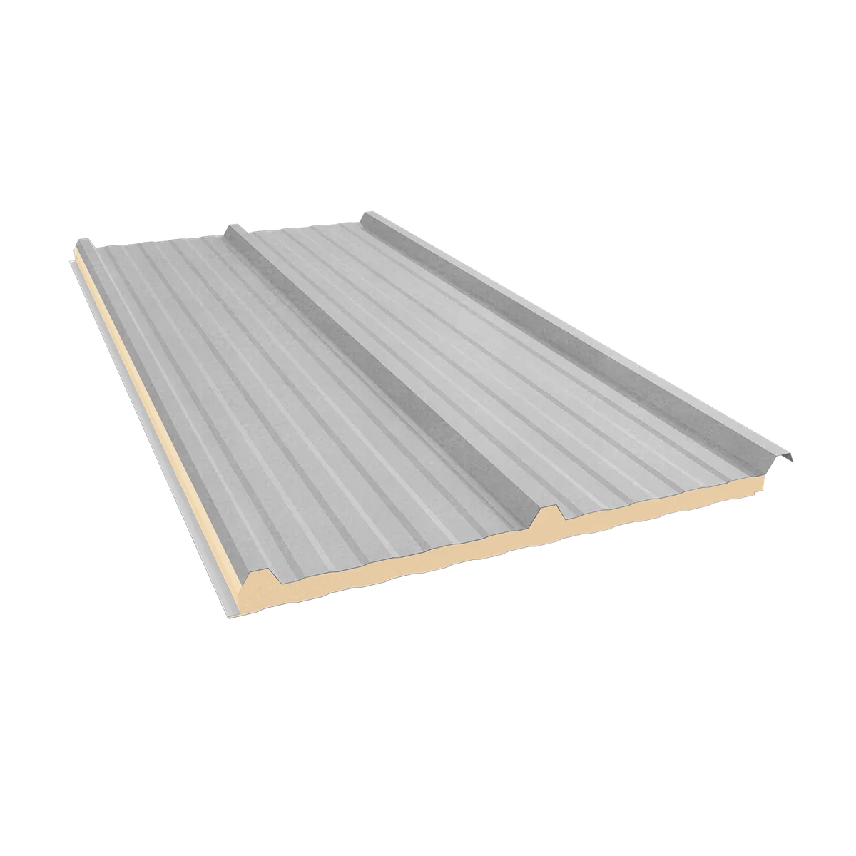 Isotelha Trapezoidal Térmica Sanduíche – Aço Galvalume Natural com Forro Branco Neve – PIR 30 mm, aço 0,43 mm — Oferta de Outubro — foto 2