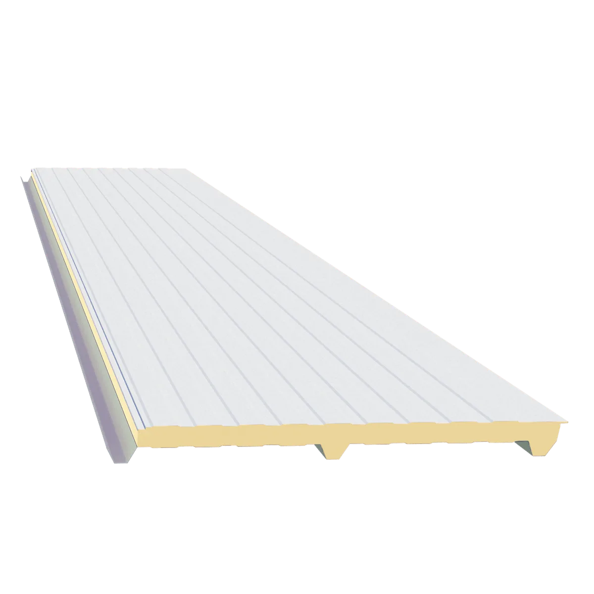 Isotelha Trapezoidal Térmica Sanduíche – Aço Galvalume Natural com Forro Branco Neve – PIR 30 mm, aço 0,43 mm — Oferta de Outubro — foto 3