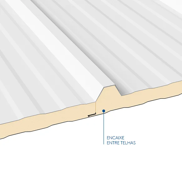 Isotelha Trapezoidal Térmica Sanduíche Branca com Forro Branco – PIR 30 mm, aço 0,38 mm — Oferta de Outubro — foto 5