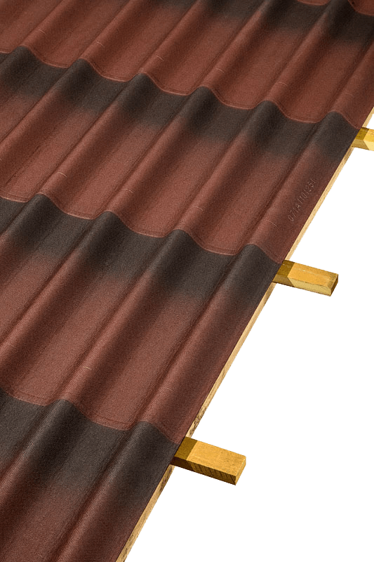 Telha Onduline Stilo 3D Vermelha — 200 × 82 cm